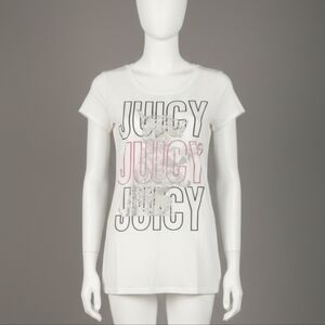 Juicy Couture Casual Foil Print T-shirt SZ S…
